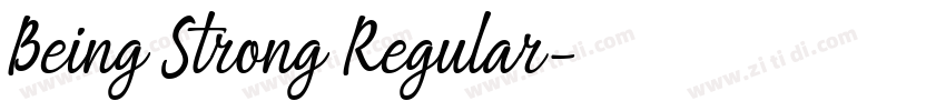 Being Strong Regular字体转换